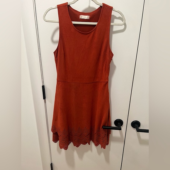 Orange Velvet Dress - Picture 1 of 4